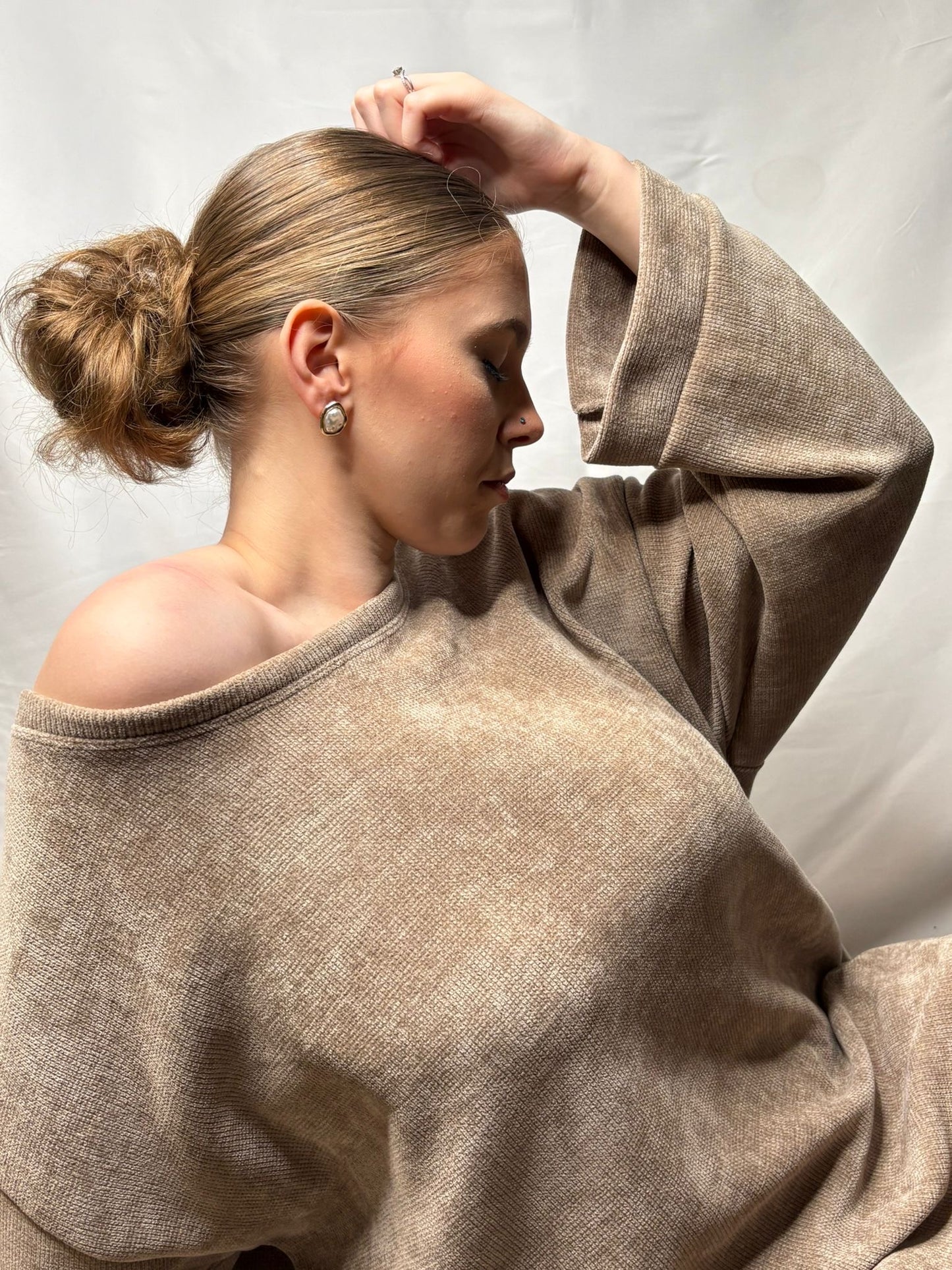 Ensemble en daim Marron