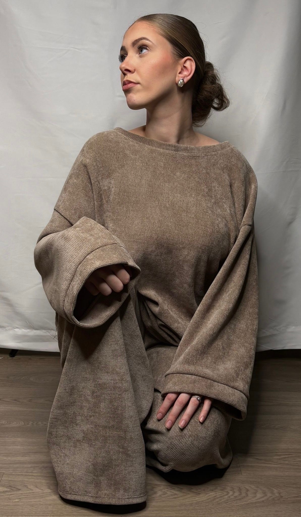 Ensemble en daim Marron