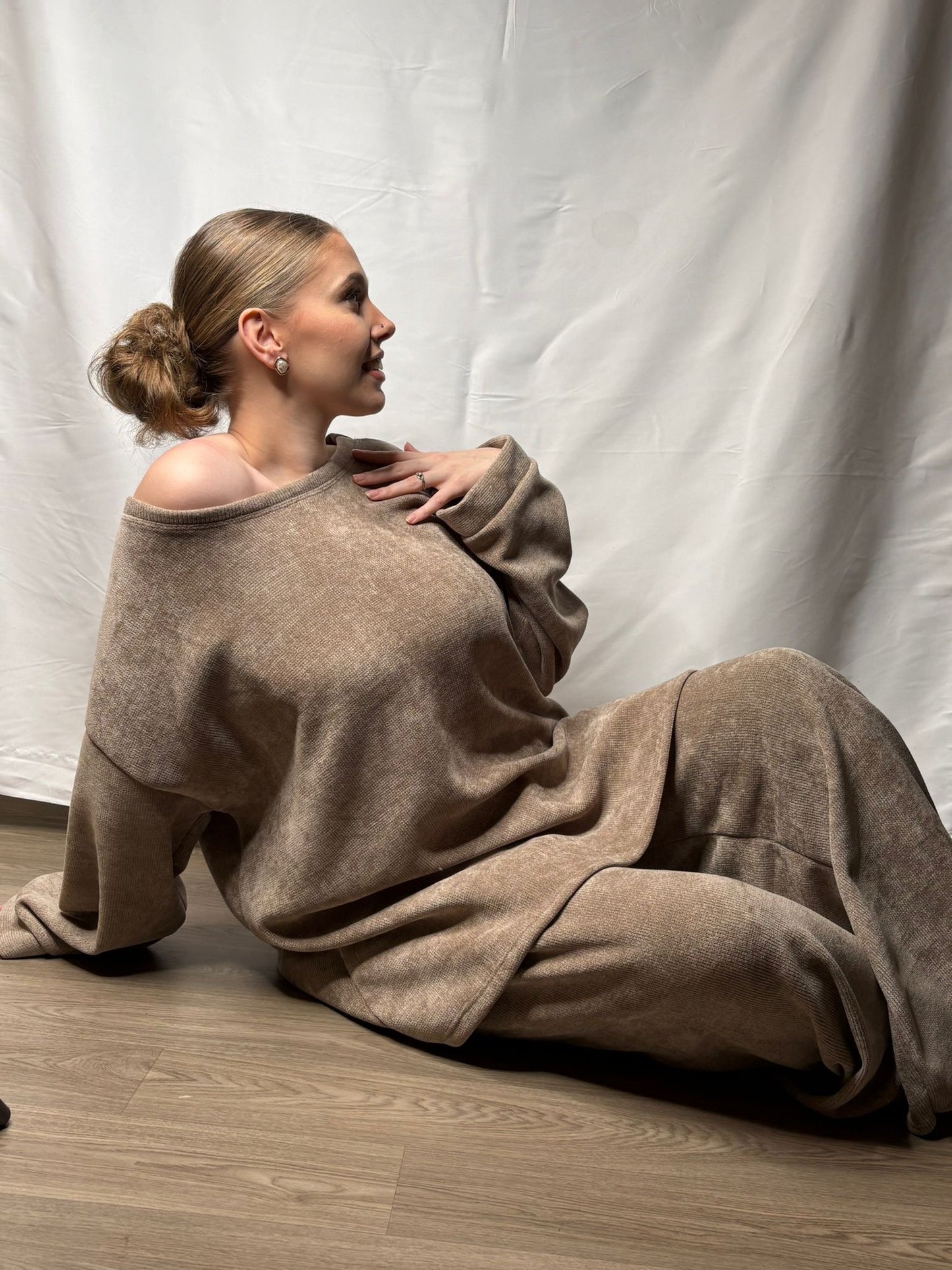 Ensemble en daim Marron