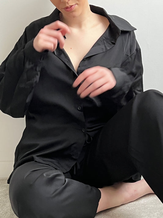 Ensemble noir SATIN